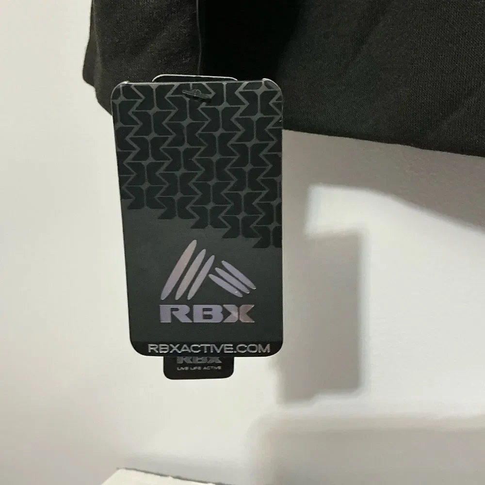RBX Men’s Full Zip Hoodie In Black Training Active Jacket Size XL NWT
